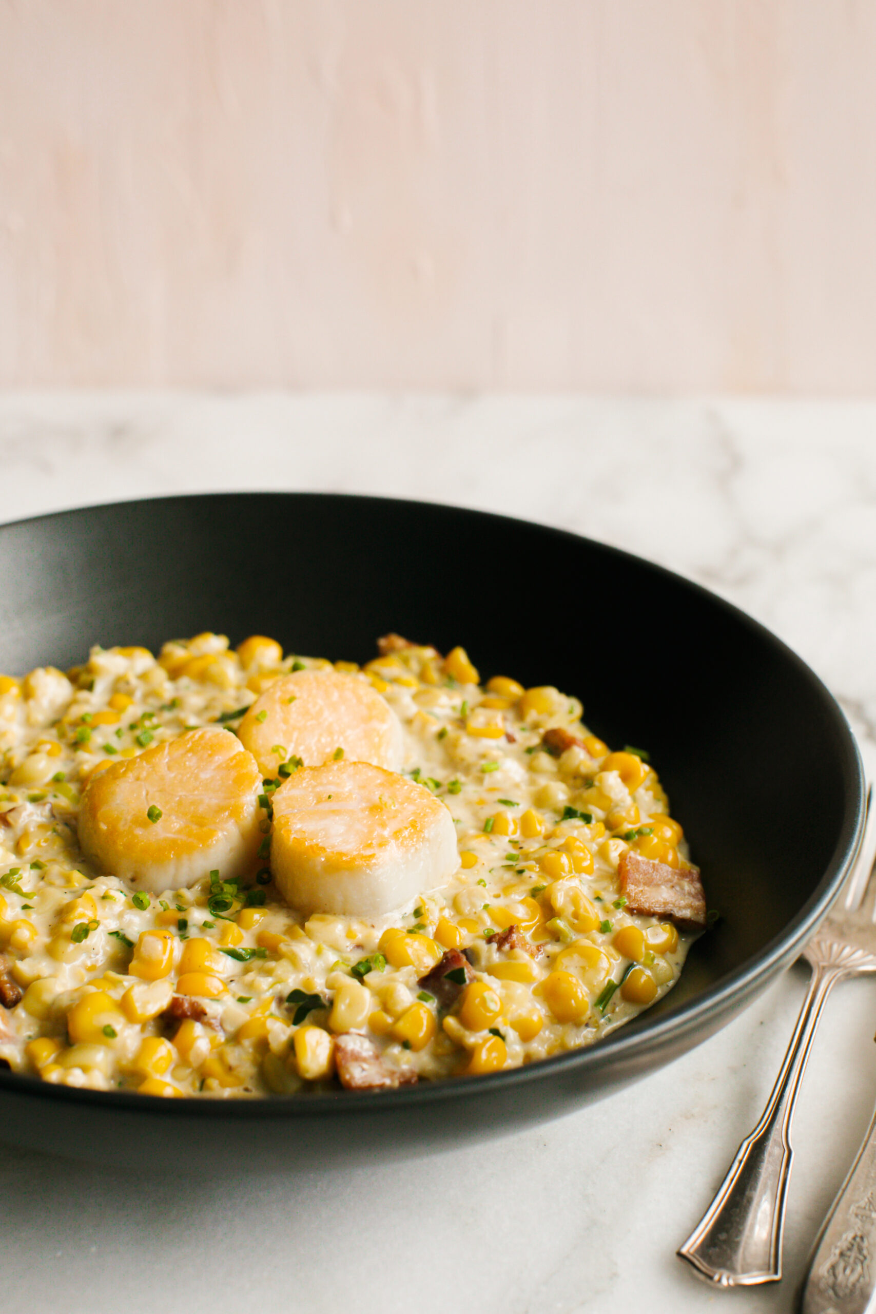 Cream Corn With Scallops