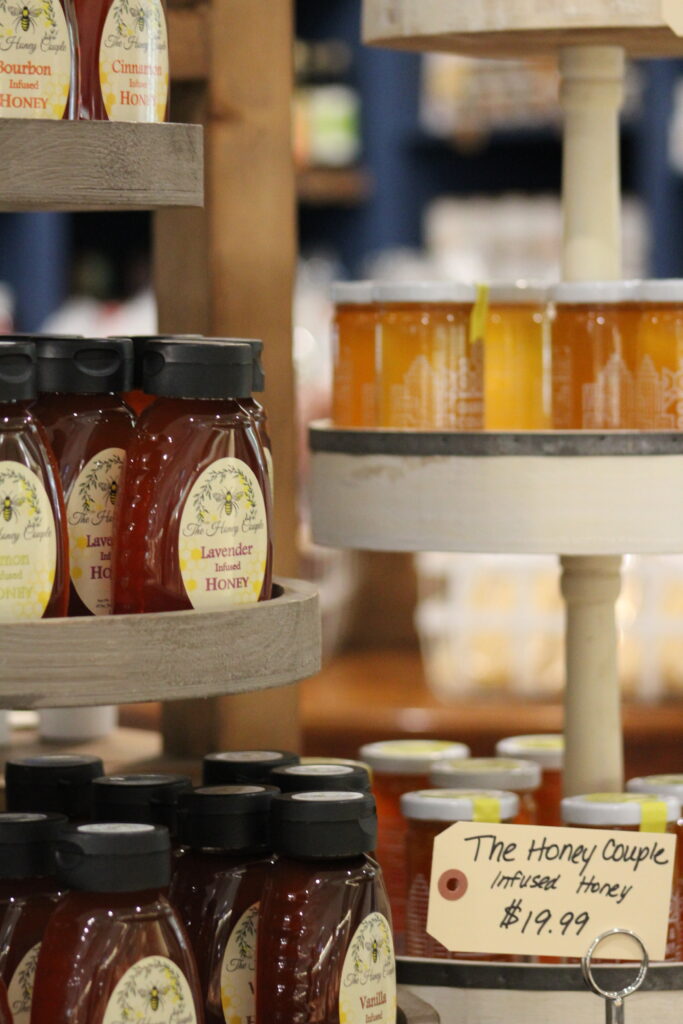 Honey display from The Tides Seafood Market & Provisions